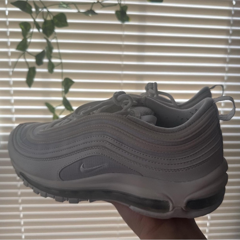Nike Air Max 97 GS White and Metallic Silver
